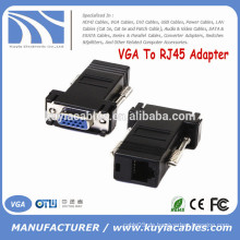 Heißer Verkauf VGA zum RJ45 Adapter VGA-Frau zum CAT5 CAT6 weiblichen Verbindungsstück
